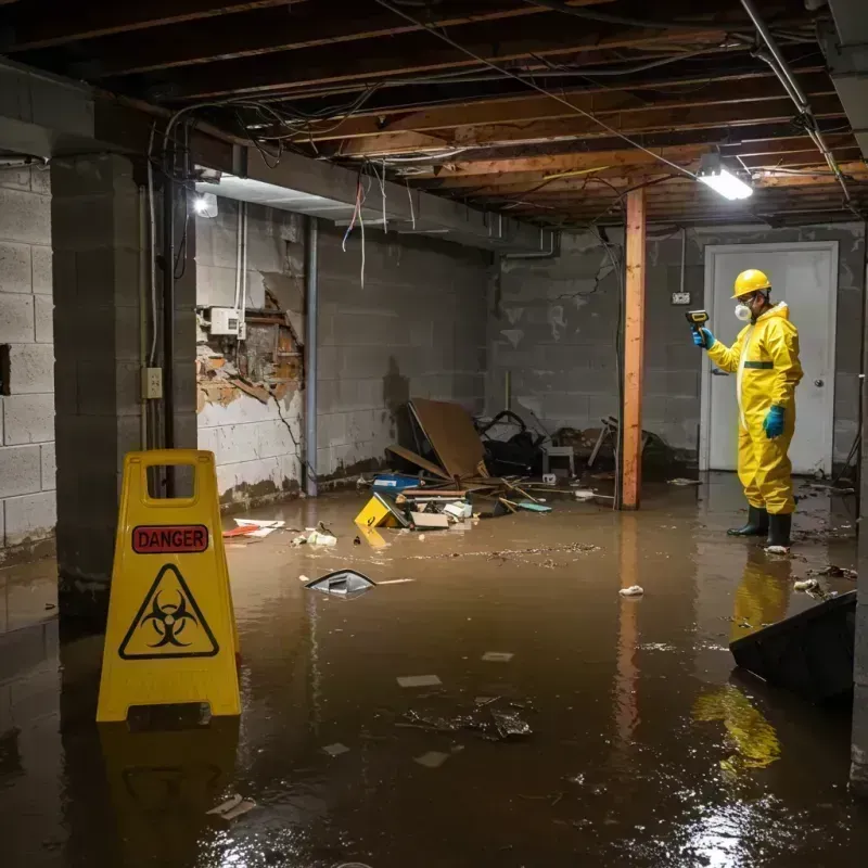 Flooded Basement Electrical Hazard in Texas County, MO Property